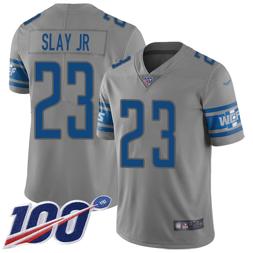 Detroit Lions Limited Gray Men Darius Slay Jersey NFL Football #23 100th Season Inverted Legend->youth nfl jersey->Youth Jersey